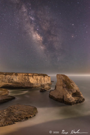 Moonset over the Pacific