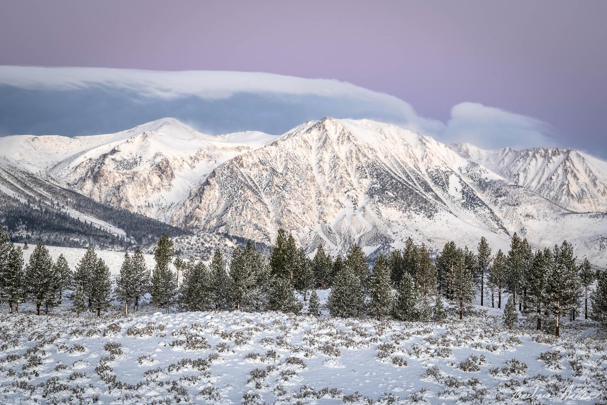 Lenticular Clouds at Sunrise - Eastern Sierras, California