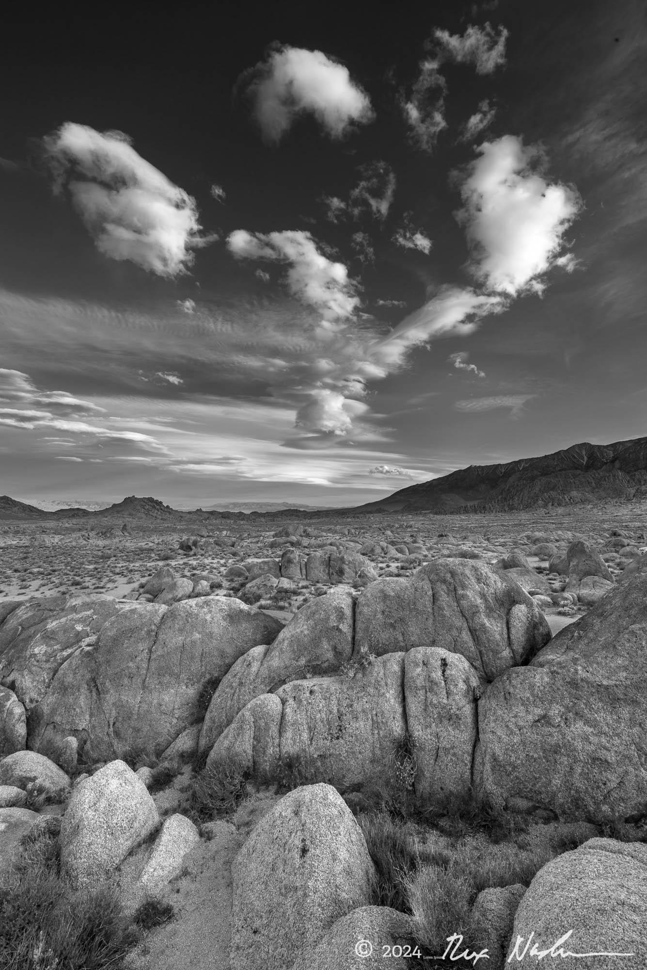 Rocks with Enigmatic Sky - Owens Valley