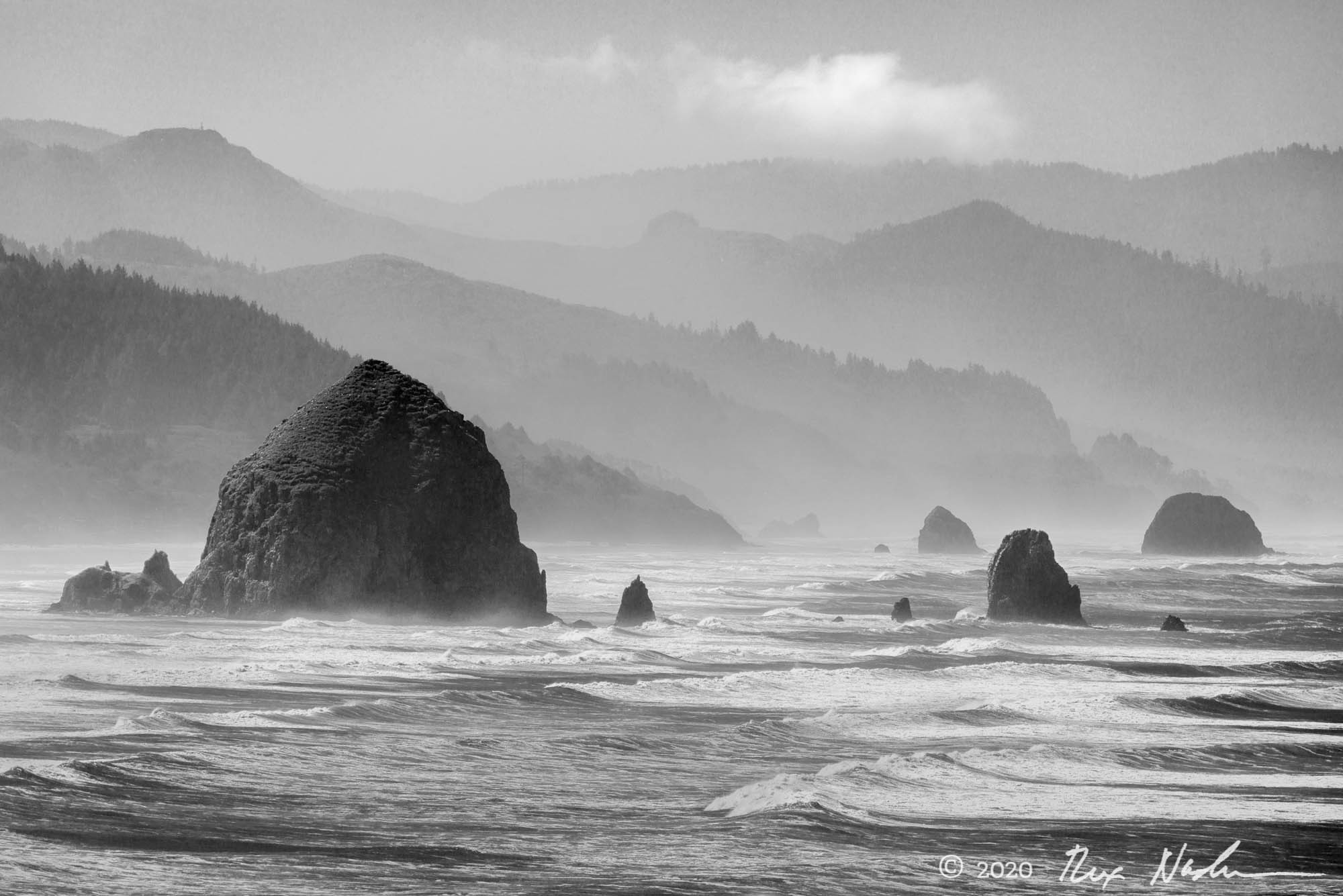 Headlands with Cloud - Oregon Coast