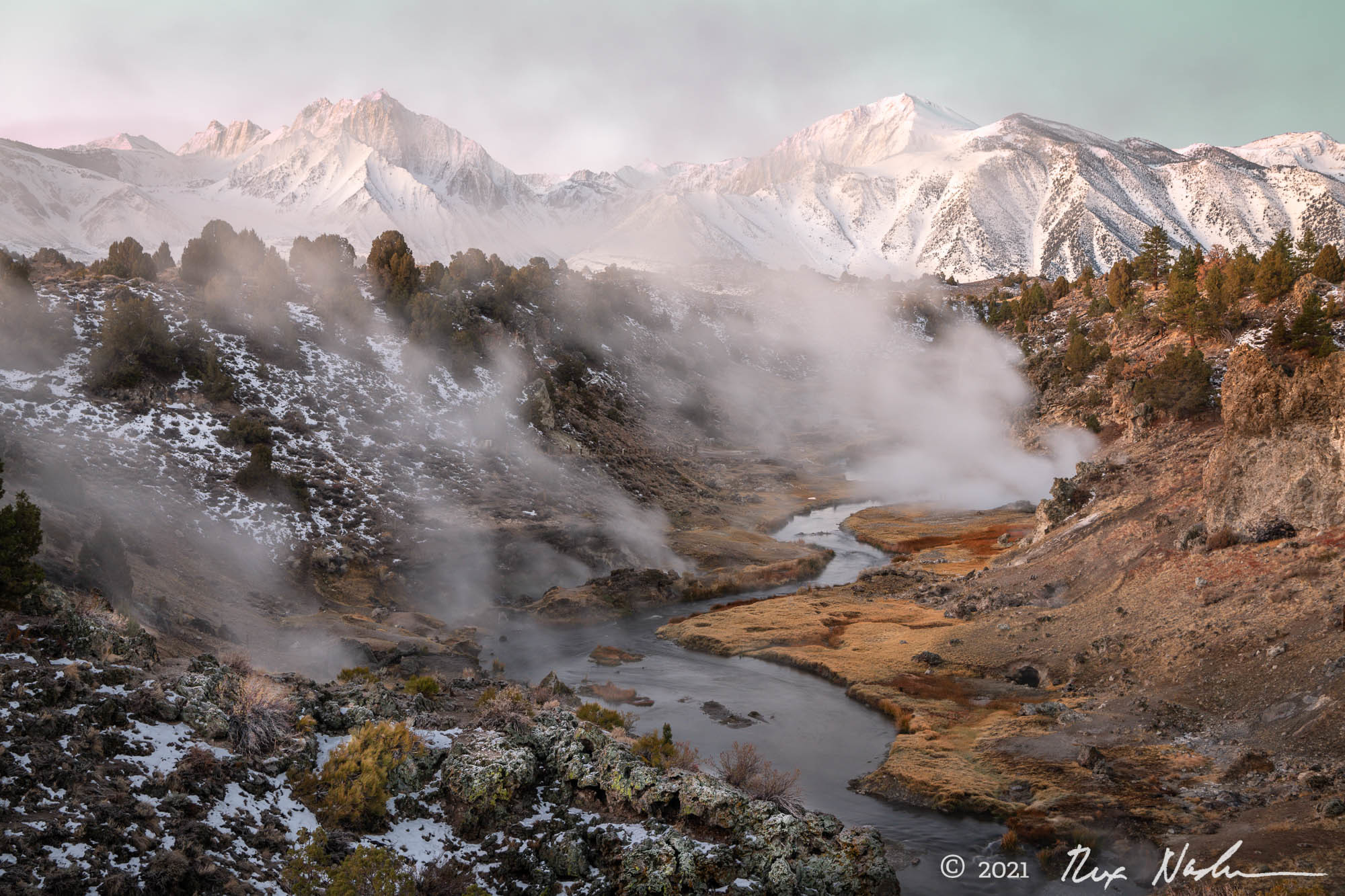 Steam Vents and Sierra Crest - Hot Creek