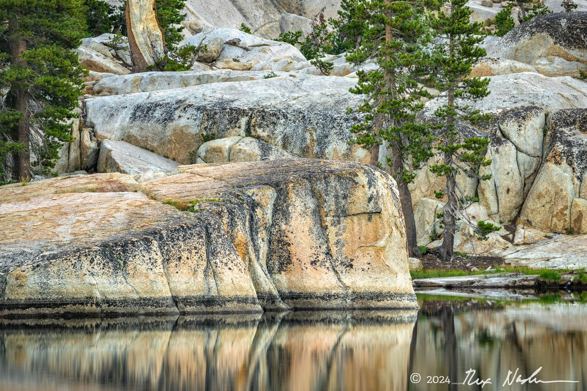 Weathered Granite with Water Lines - Emigrant Wilderness